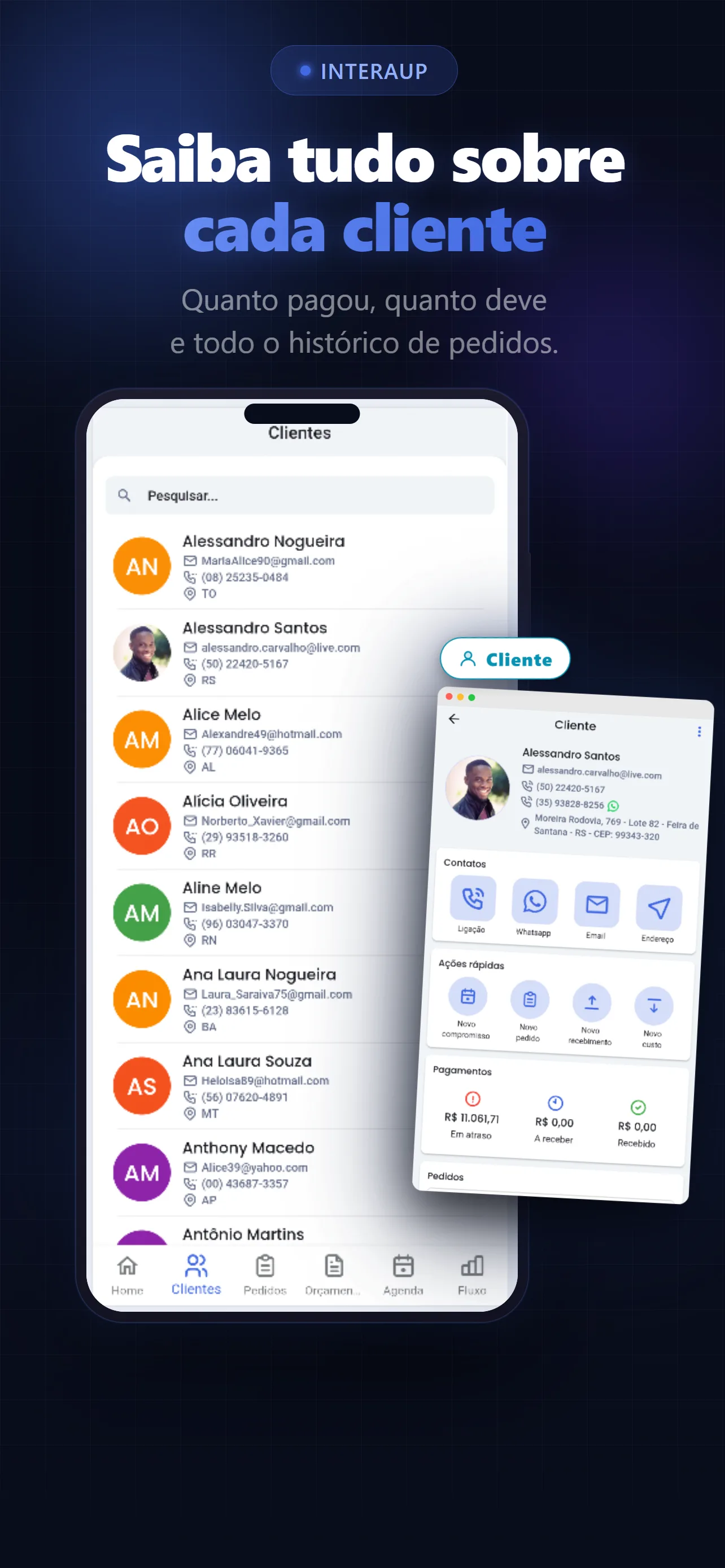 Gestão de clientes para microempreendedor — InteraUp